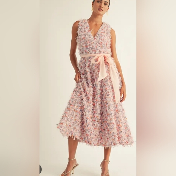 Just Me Dresses & Skirts - Just Me New In Poly Fringe Colorful Tulle Dress Medium PTP 20